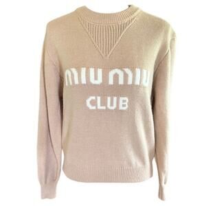 Miu Miu Club Logo Sweater – Made in Italy – Y2K Style